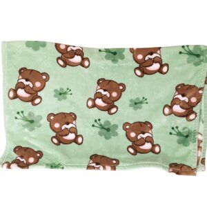 Binks & Books Brown Bear Green Security Lovey Blanket 37" X 29"